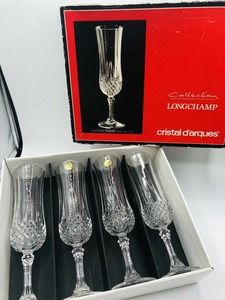 Longchamp Cristal d'Arques Champagne Flute Set of 4 Glasses at 5 Ounce